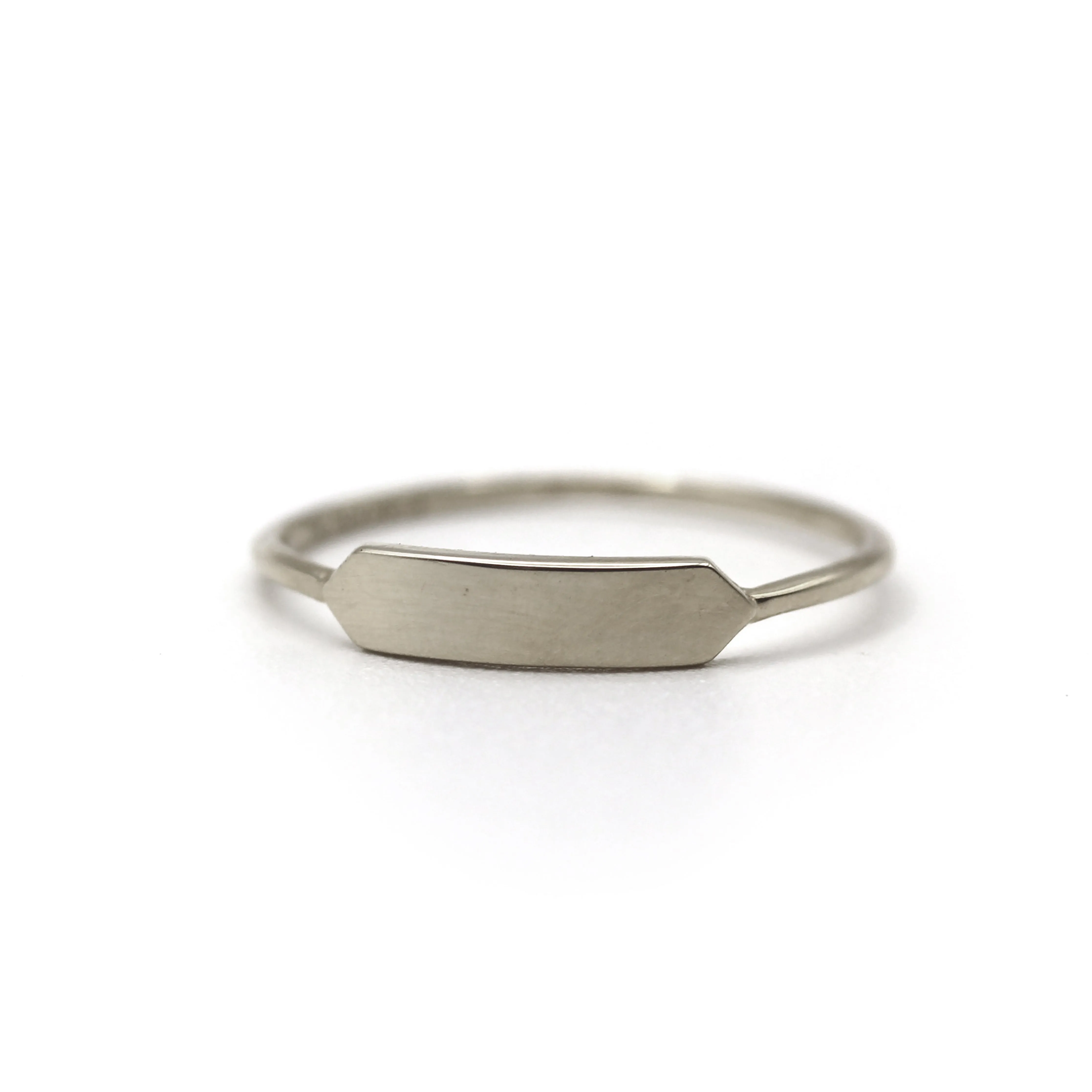14k Customized Engraving Gold Ring by VicStoneNYC Fine Jewelry