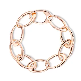 18ct Rose Gold Ellipse Collection Large Link Bracelet