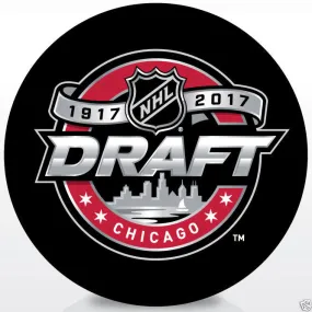 2017 NHL Entry Level Hockey Draft Souvenir Puck - Chicago Illinois
