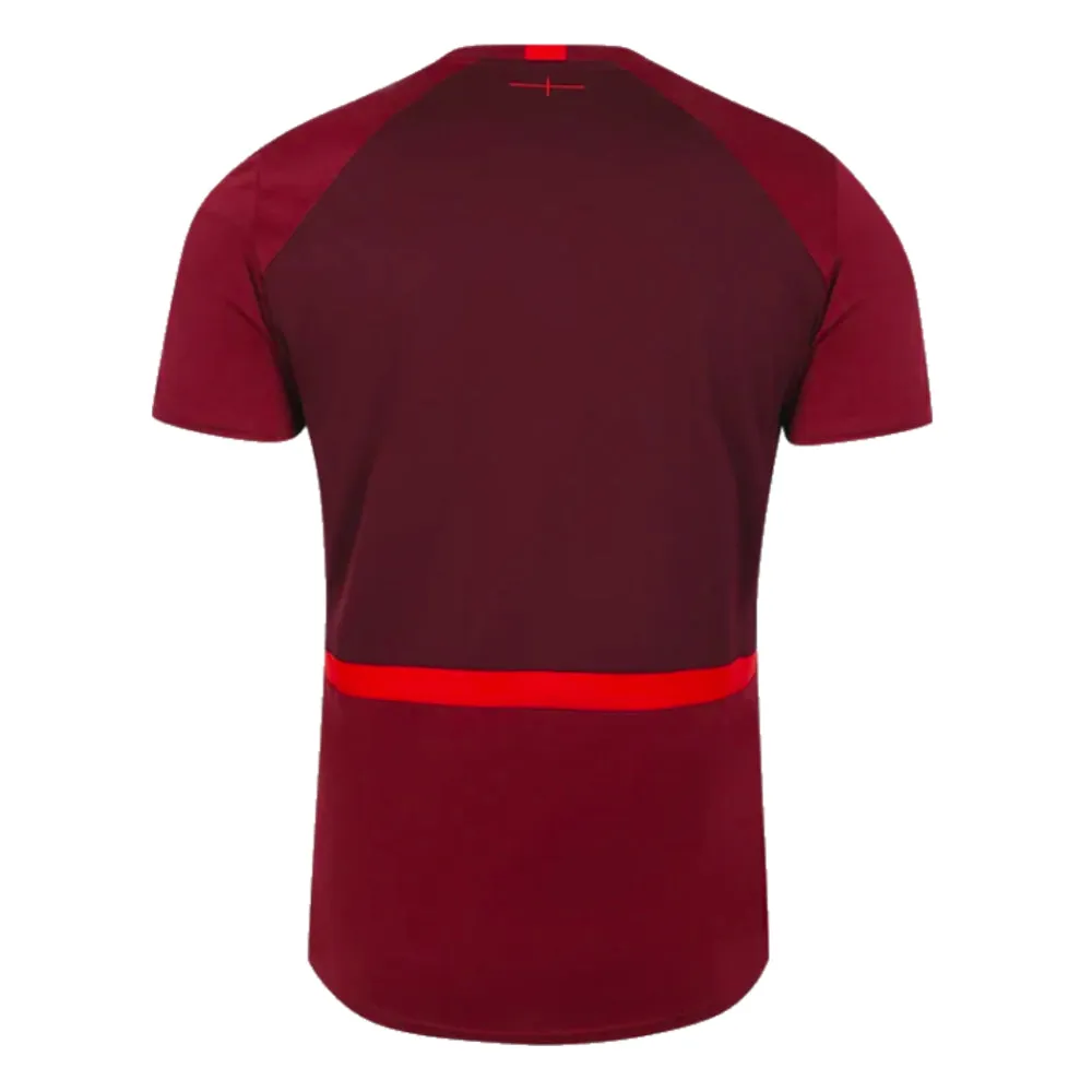 2023-2024 England Rugby Gym Tee (Tibetan Red) (Your Name)