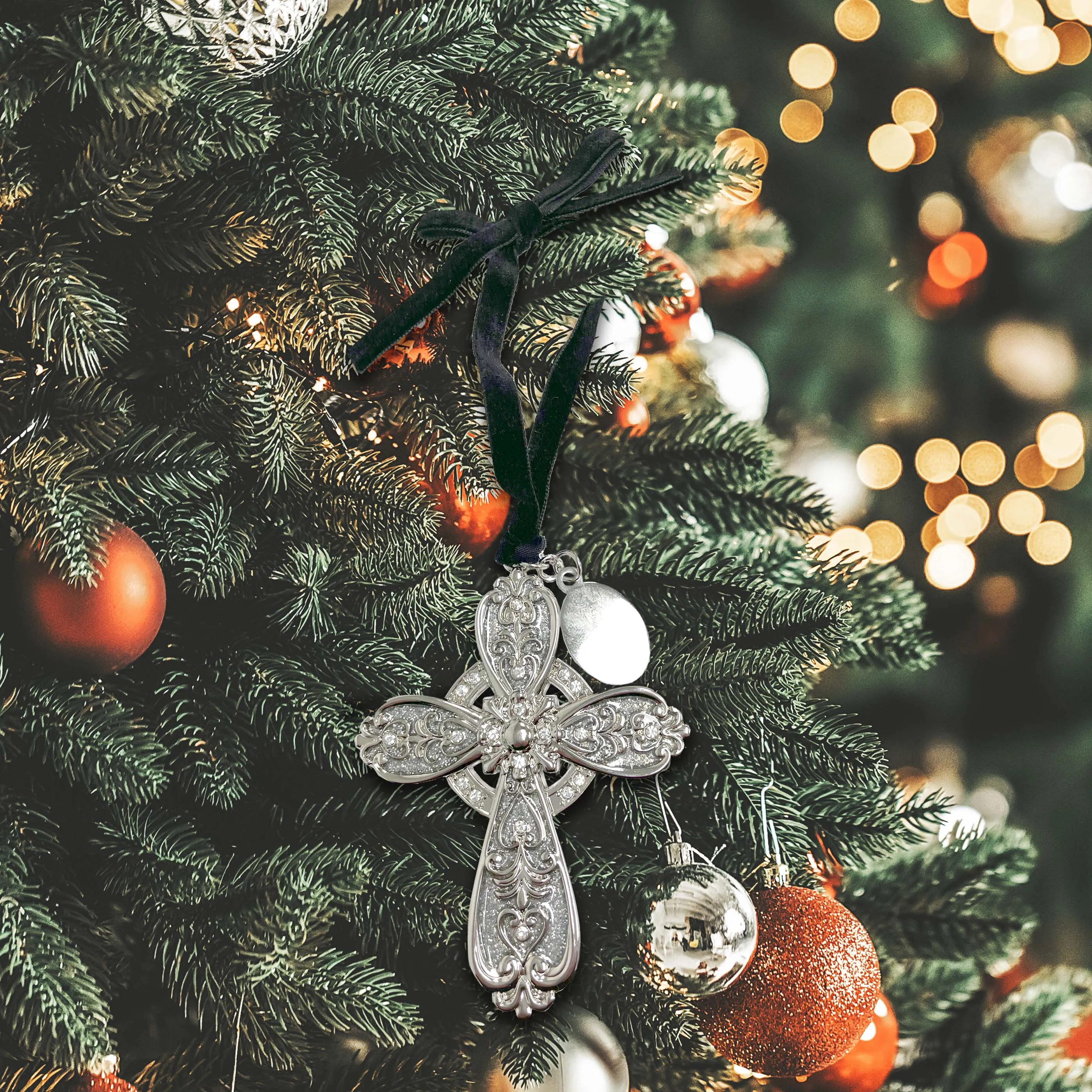 3D Cross Ornament with Engraving Tag by Creative Gifts