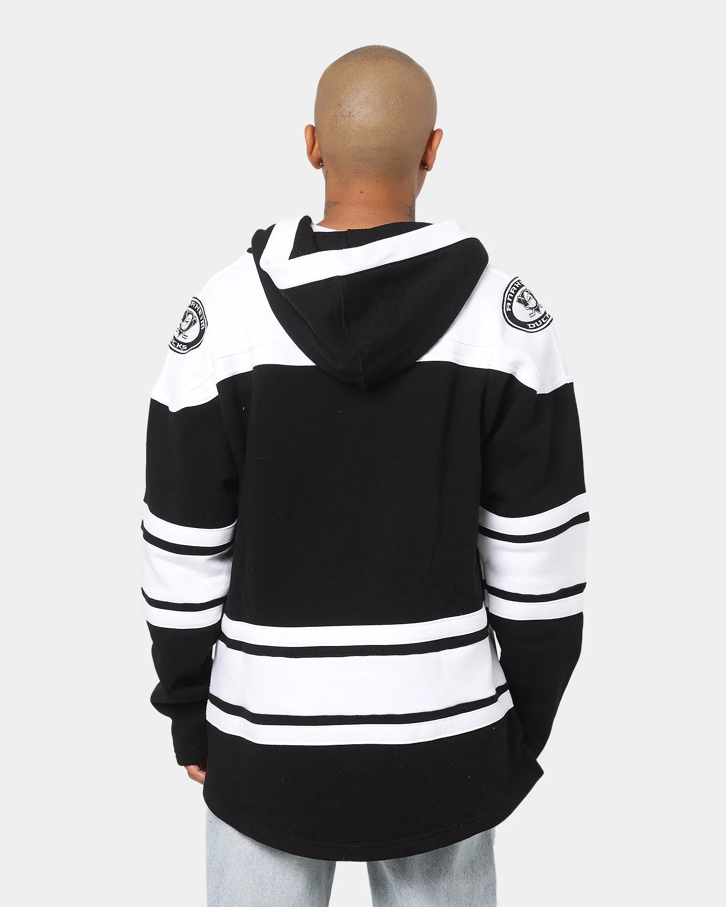 Anaheim Ducks Jet Black NHL 47 Brand Superior Lacer Hoodie