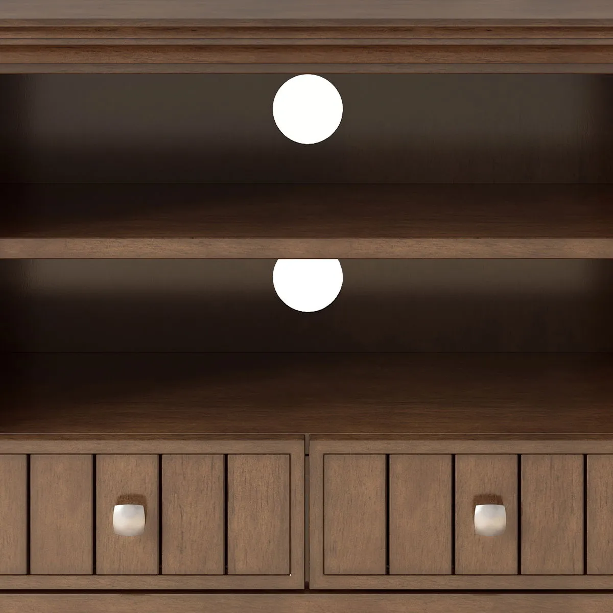Acadian - TV Media Stand - Rustic Natural Aged Brown by Couch.com