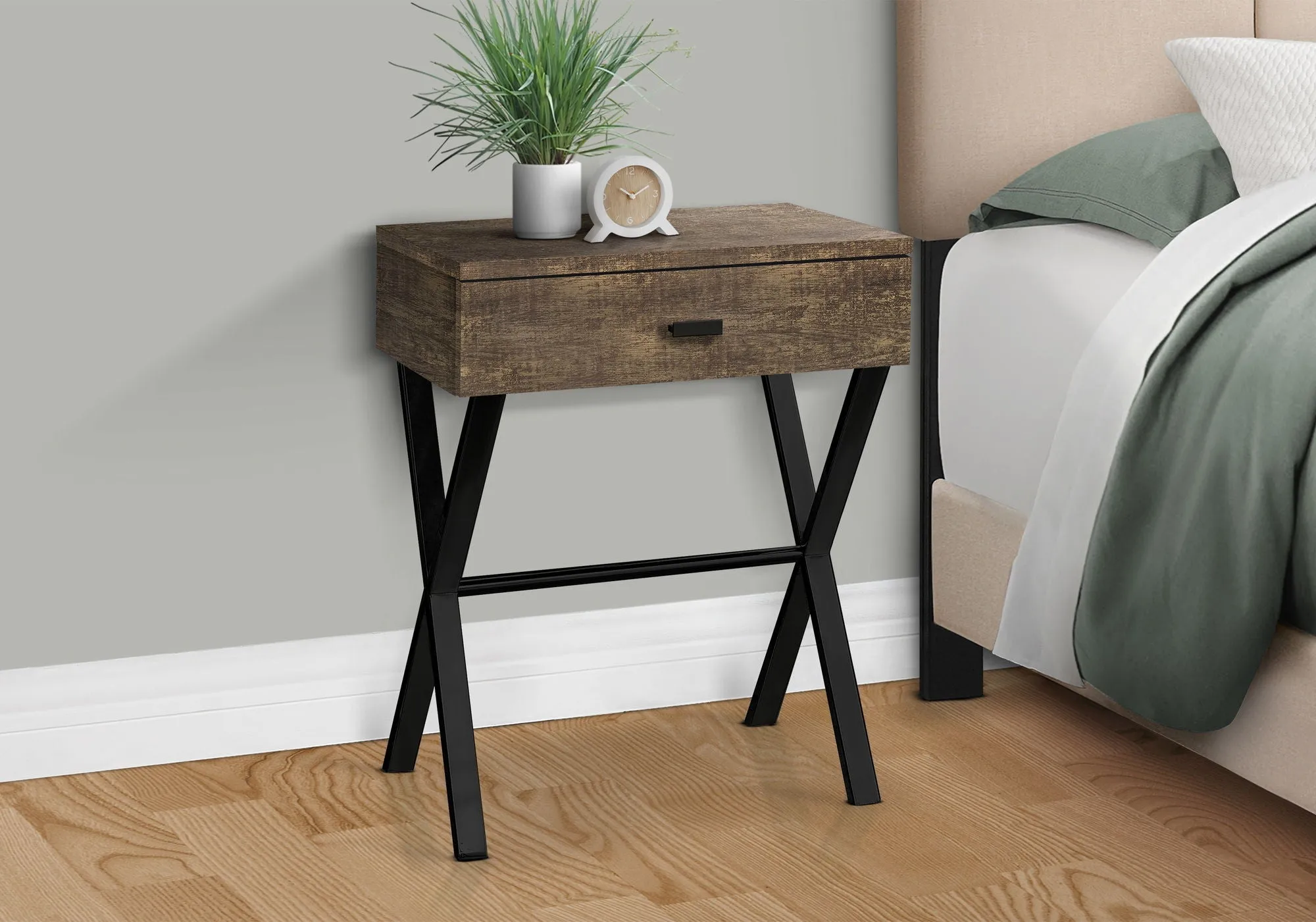 Accent Side X Table, Storage Drawer, Contemporary & Modern by Couch.com