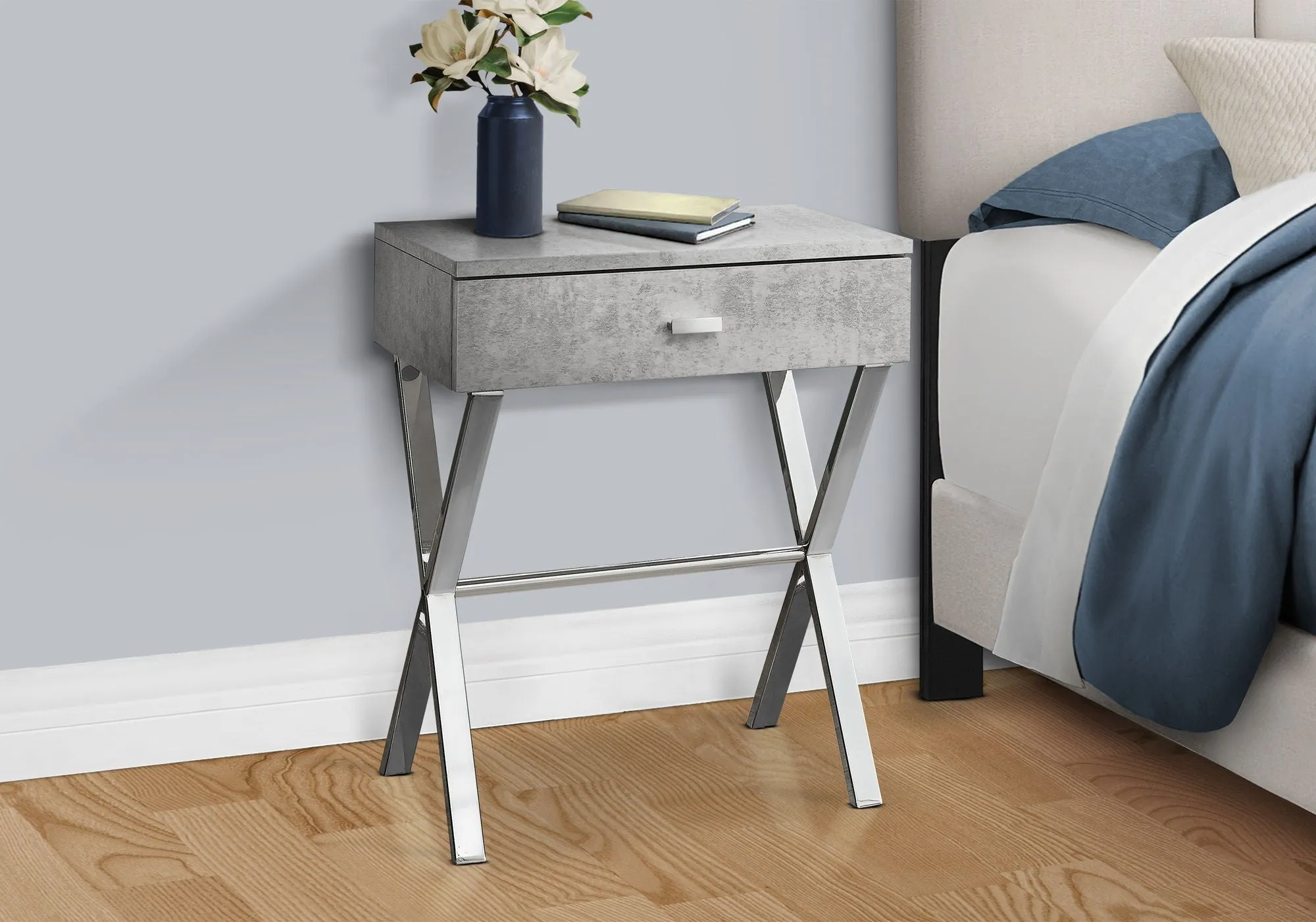 Accent Side X Table, Storage Drawer, Contemporary & Modern by Couch.com