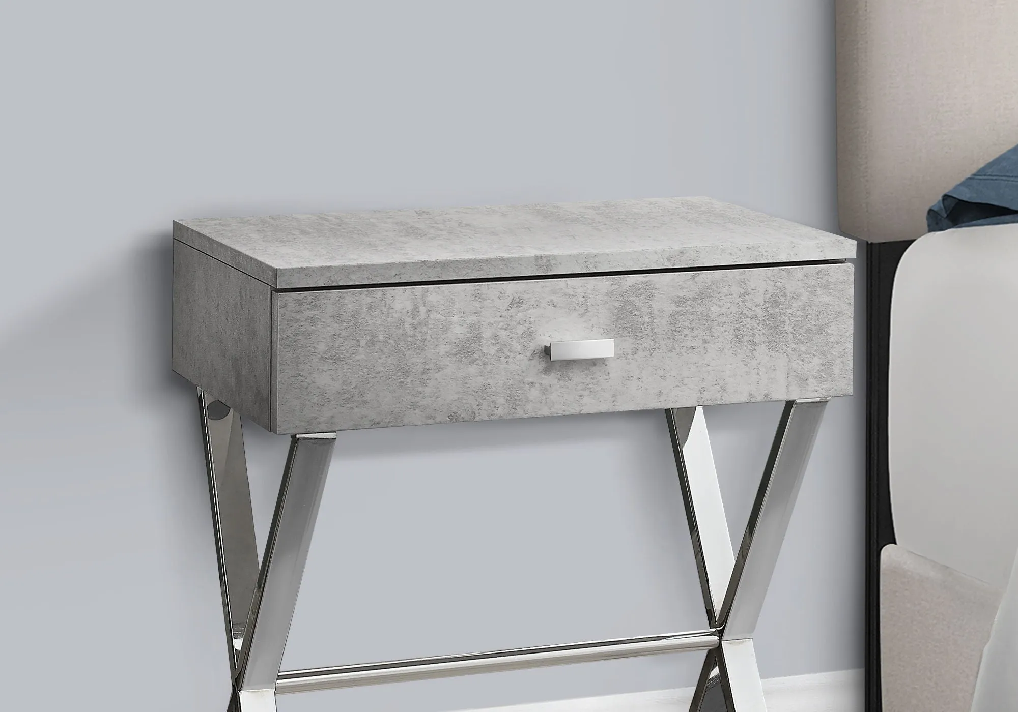 Accent Side X Table, Storage Drawer, Contemporary & Modern by Couch.com