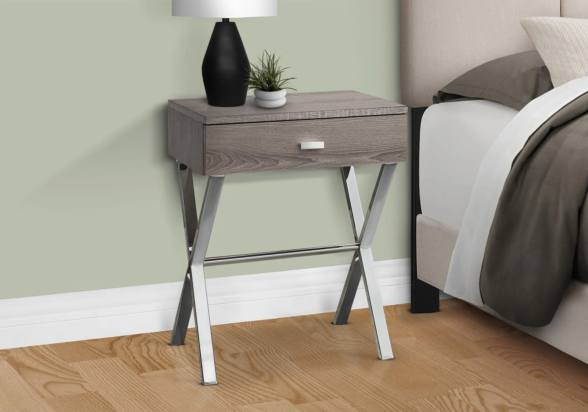 Accent Side X Table, Storage Drawer, Contemporary & Modern by Couch.com