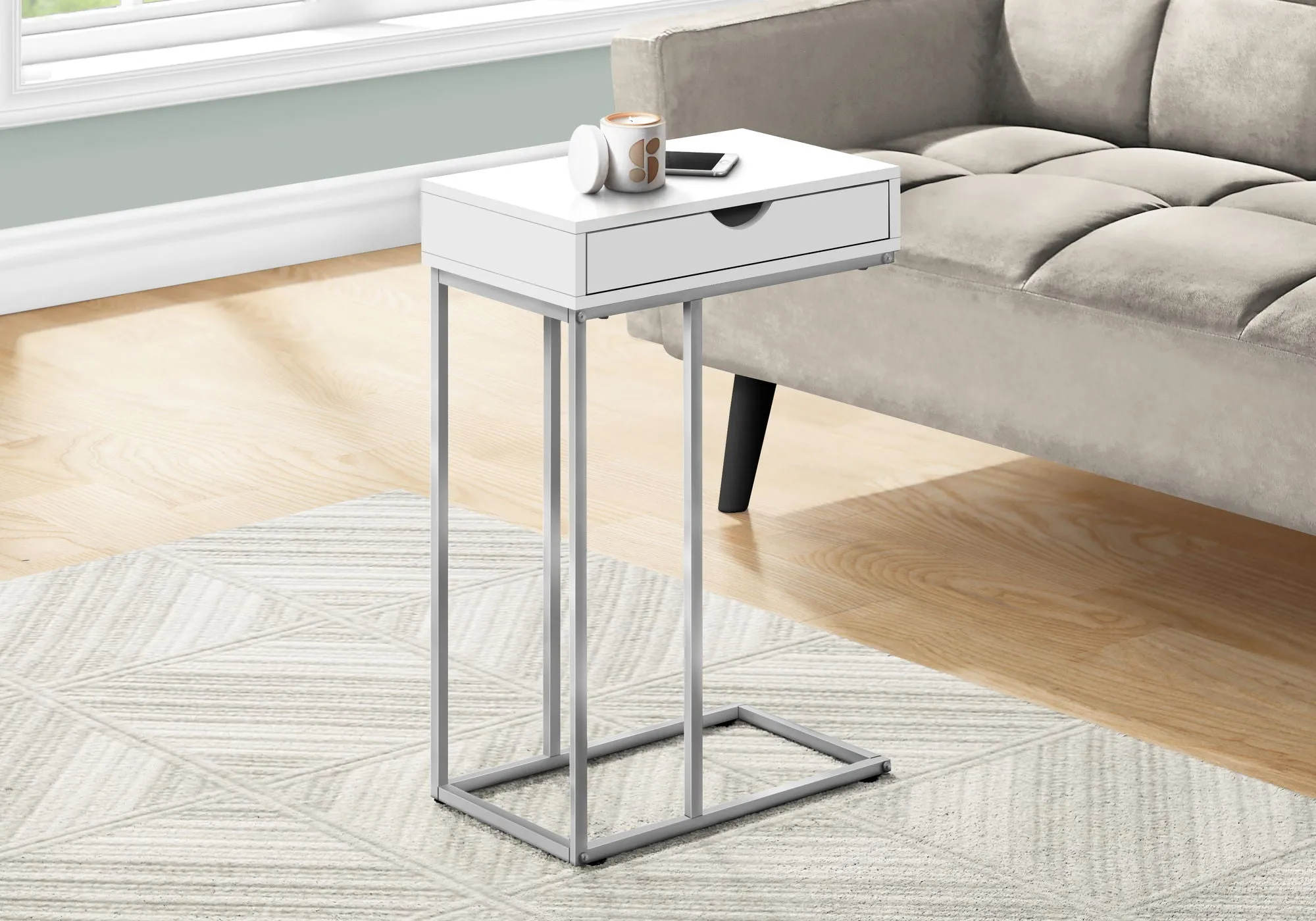 Accent Table, C - Shaped Contemporary & Modern Design by Couch.com