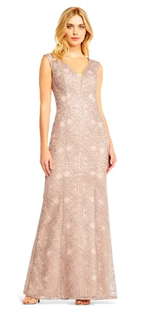Elegant Sleeveless Aidan Mattox Gown with Soutache Embroidery - MD1E201403