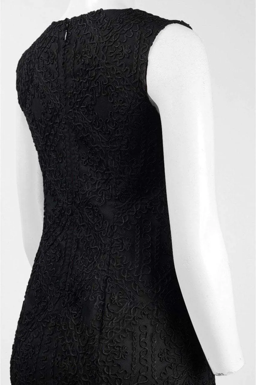 Elegant Sleeveless Aidan Mattox Gown with Soutache Embroidery - MD1E201403