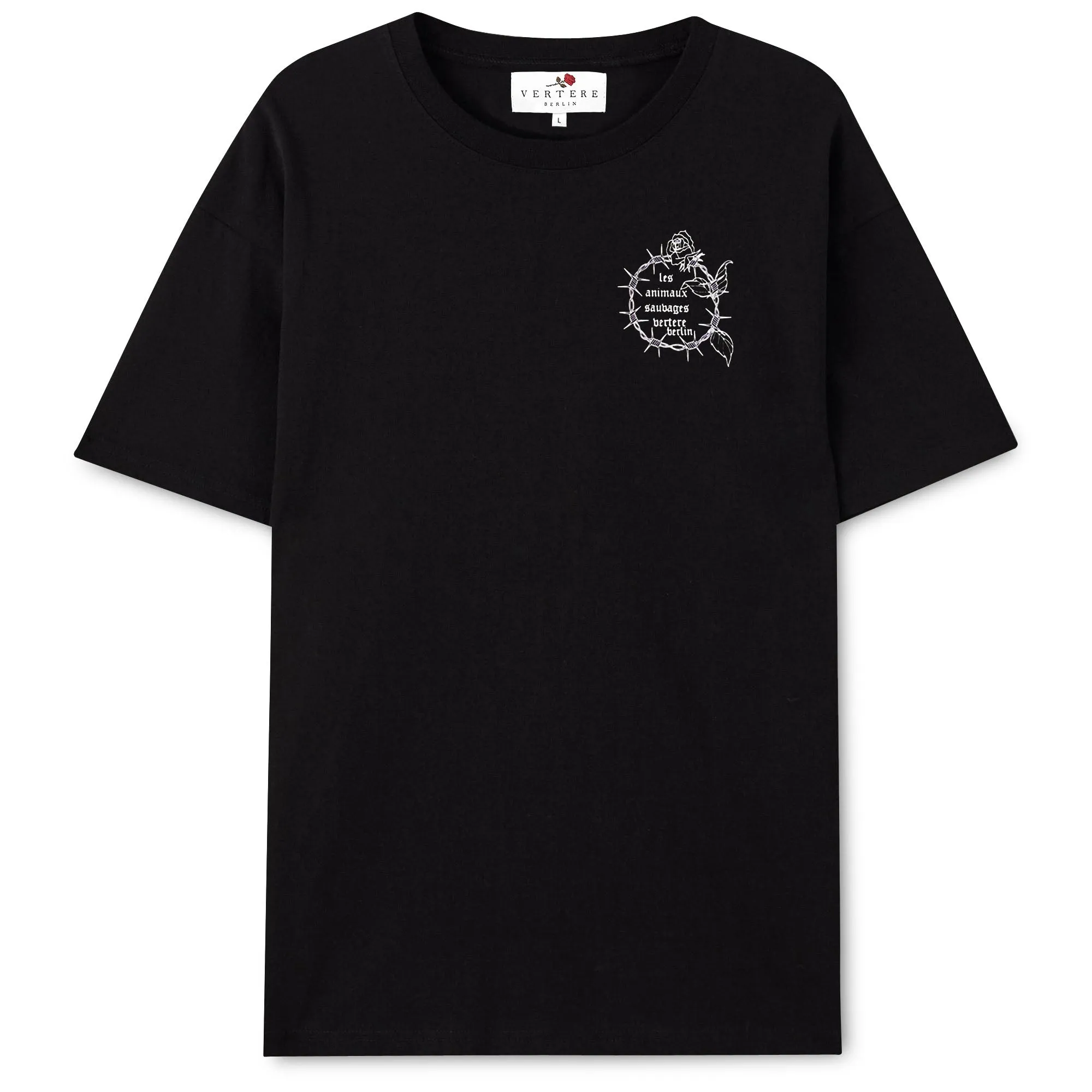 ANIMAUX SAUVAGES SCULPTURAL T-SHIRT - BLACK