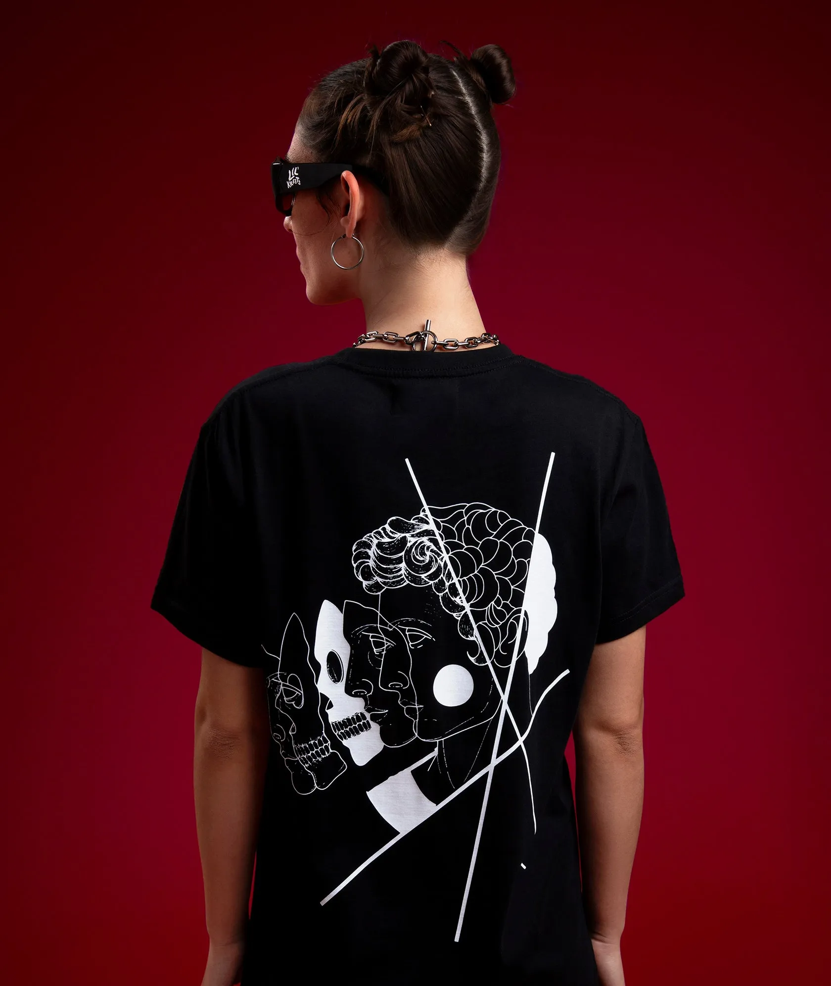 ANIMAUX SAUVAGES SCULPTURAL T-SHIRT - BLACK