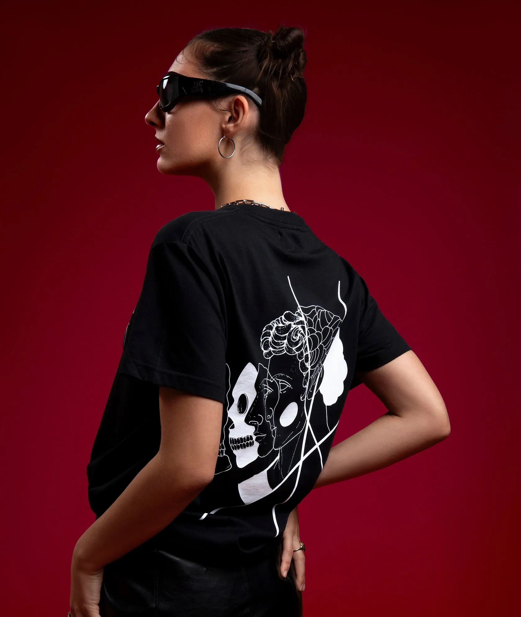 ANIMAUX SAUVAGES SCULPTURAL T-SHIRT - BLACK