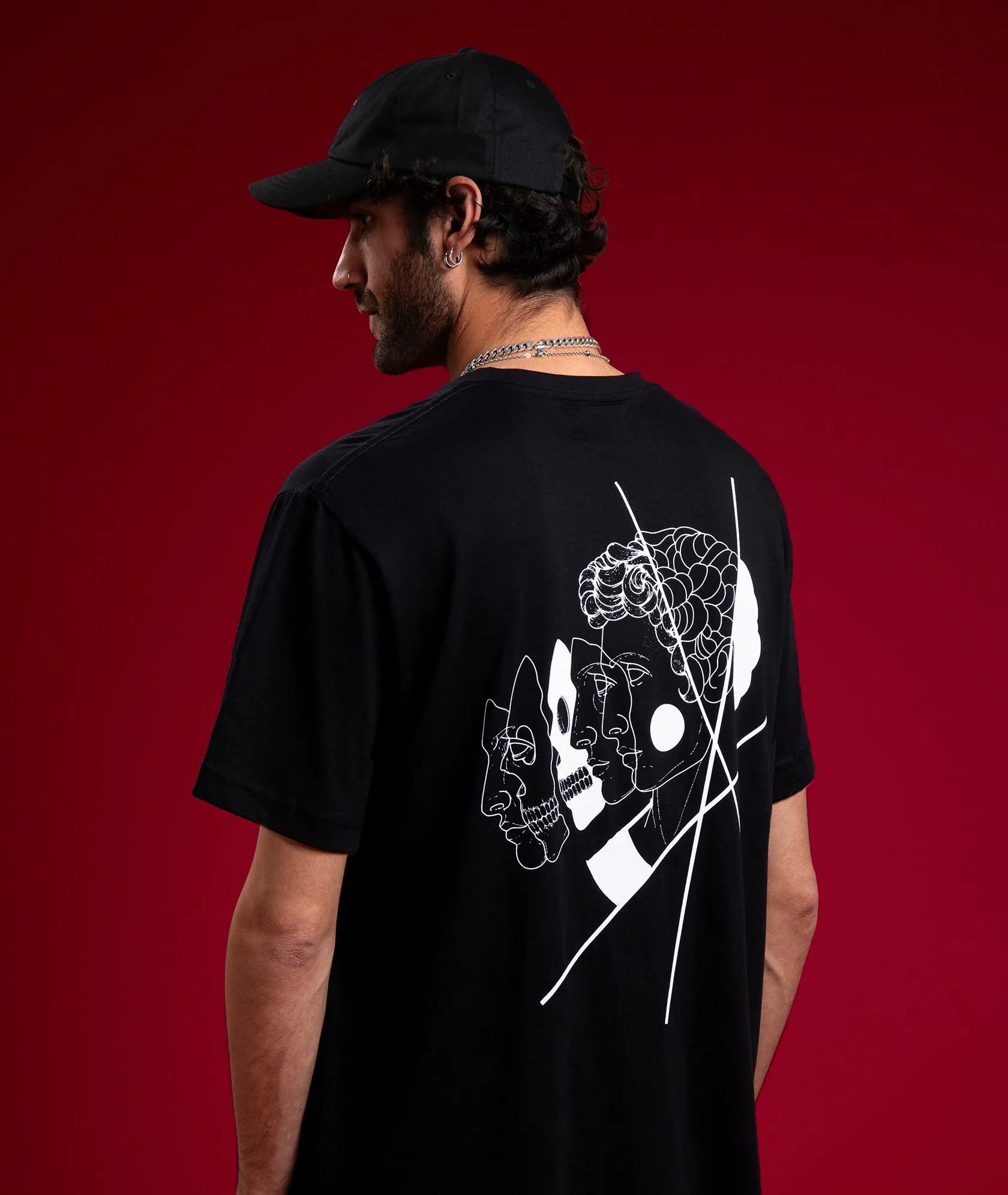 ANIMAUX SAUVAGES SCULPTURAL T-SHIRT - BLACK