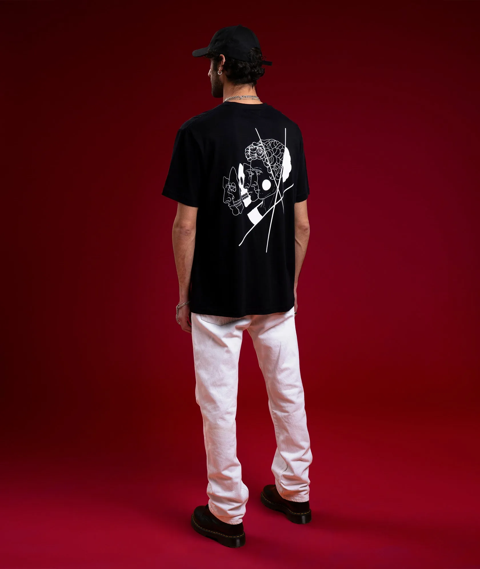 ANIMAUX SAUVAGES SCULPTURAL T-SHIRT - BLACK