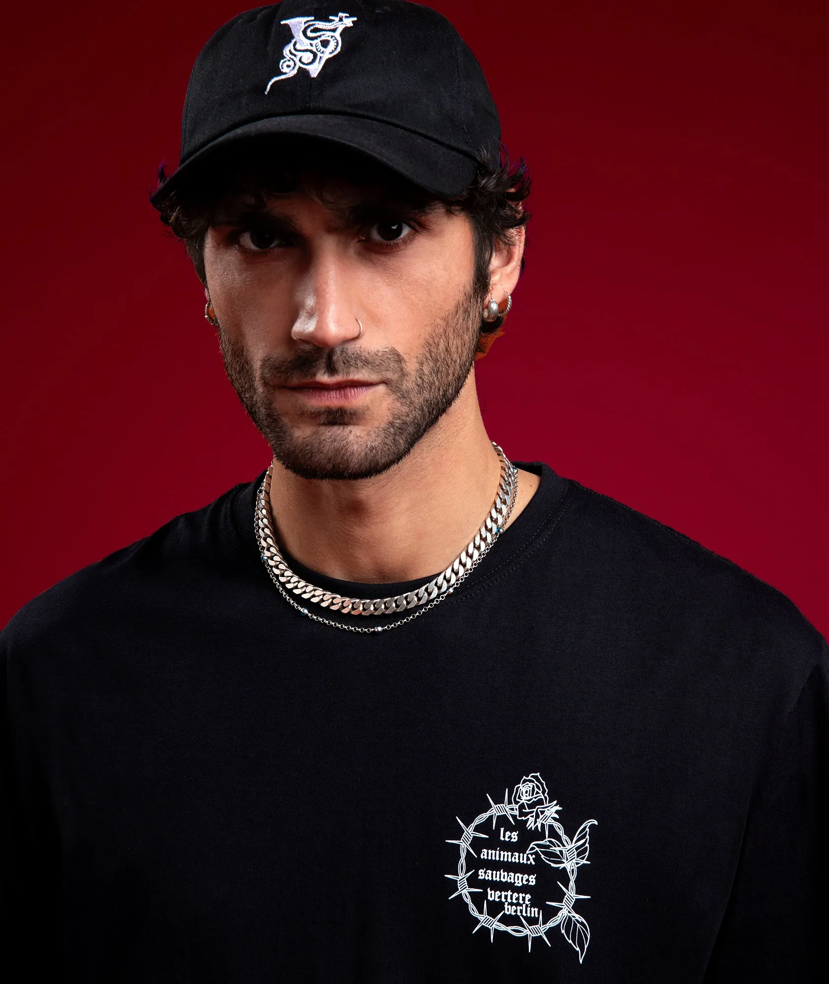 ANIMAUX SAUVAGES SCULPTURAL T-SHIRT - BLACK