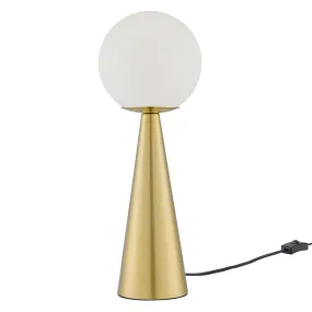 Apex Glass Globe Glass Table Lamp By Modway - EEI-5621 - White Satin Brass