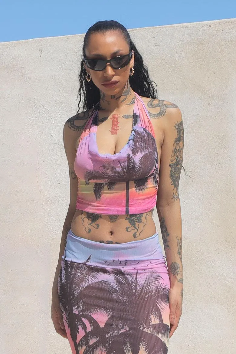Arizona Mesh Palm Two Way Bandeau Top