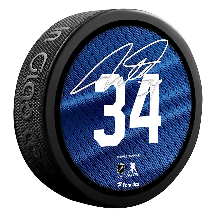 Auston Matthews Toronto Maple Leafs Unsigned Fanatics Exclusive Player Hockey Puck - Limited Edition of 1000