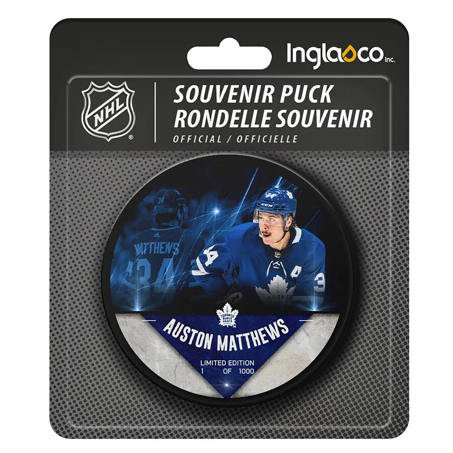 Auston Matthews Toronto Maple Leafs Unsigned Fanatics Exclusive Player Hockey Puck - Limited Edition of 1000