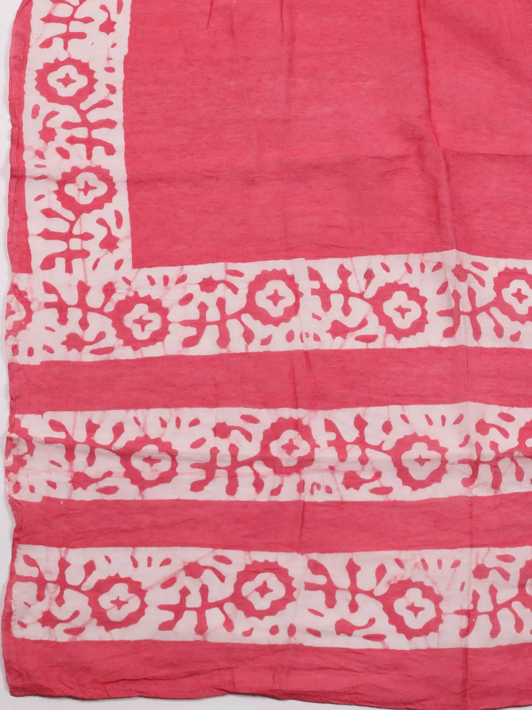 Batik Print Cotton Unstitched Suit Piece With Dupatta