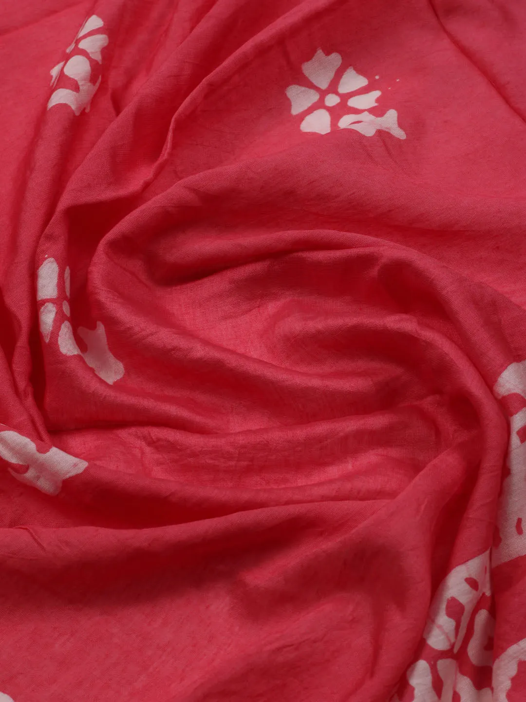 Batik Print Cotton Unstitched Suit Piece With Dupatta