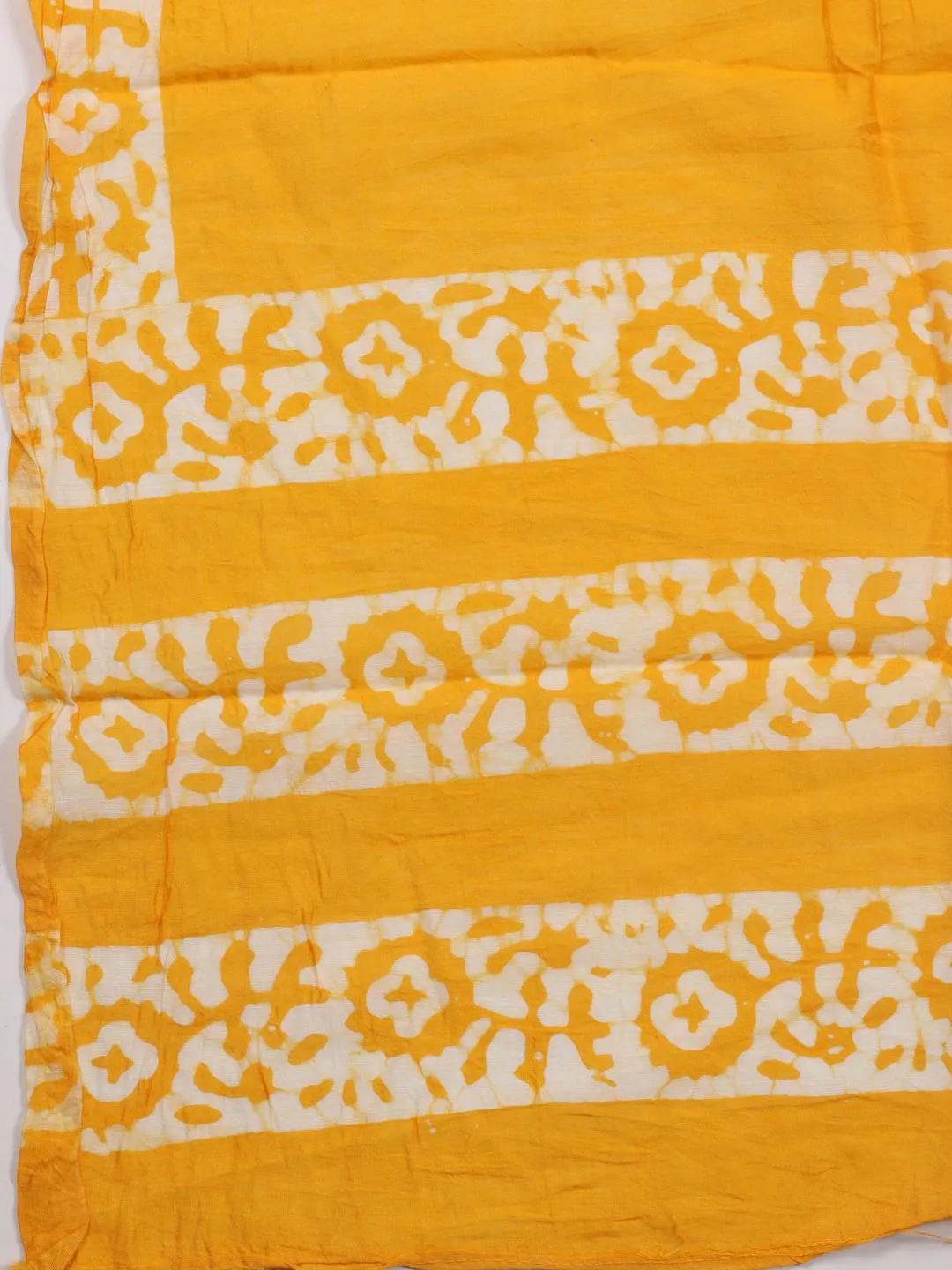 Batik Print Cotton Unstitched Suit Piece With Dupatta