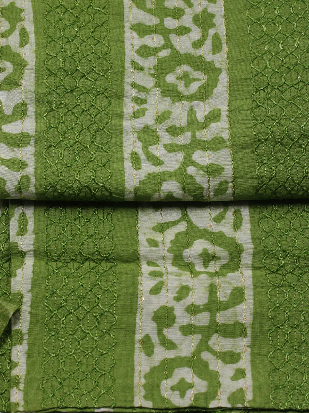 Batik Print Cotton Unstitched Suit Piece With Dupatta