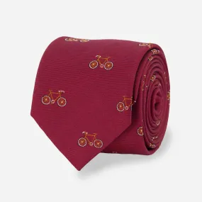 Bicycle Ride Burgundy Tie