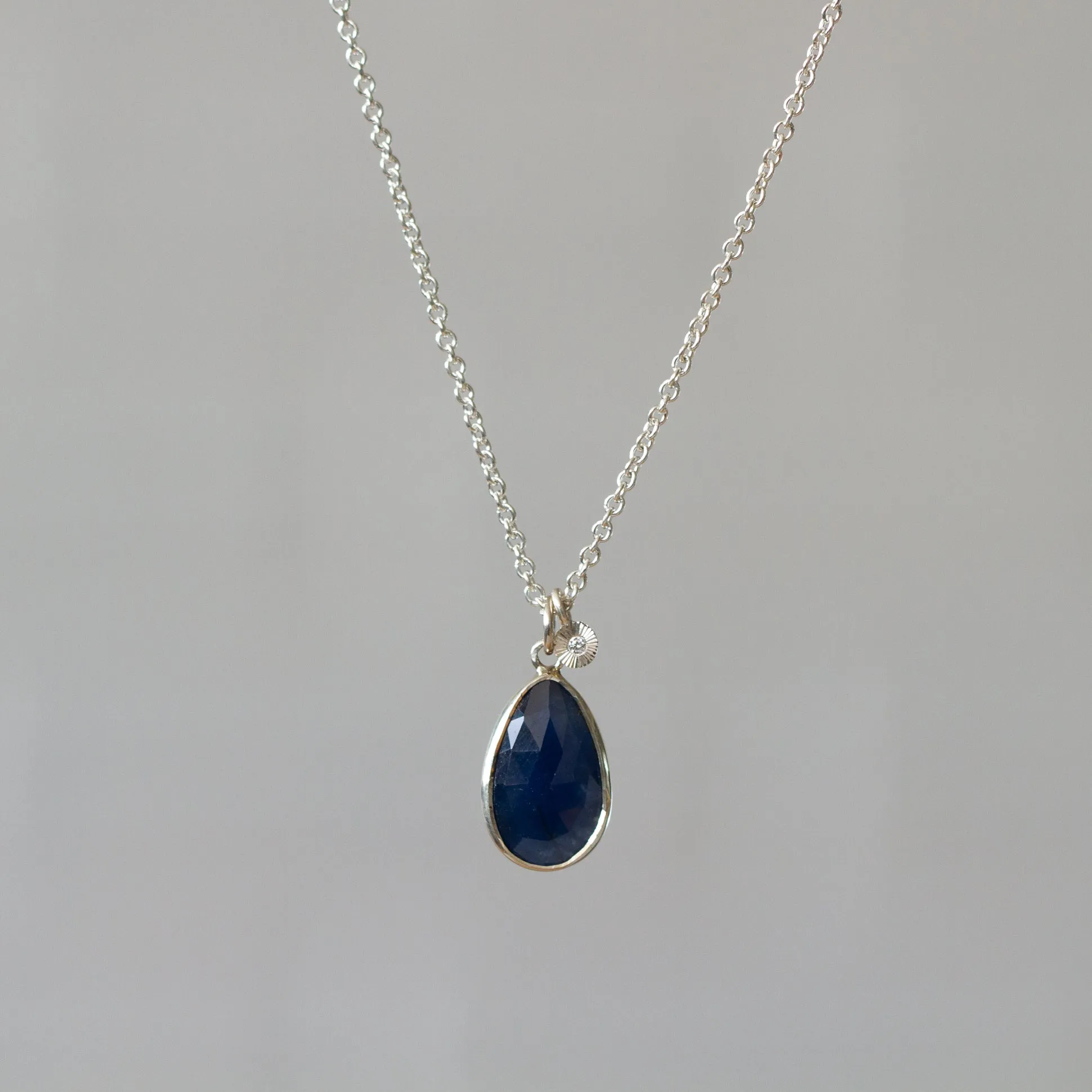 Blue Sapphire Sterling Silver Theia Necklace