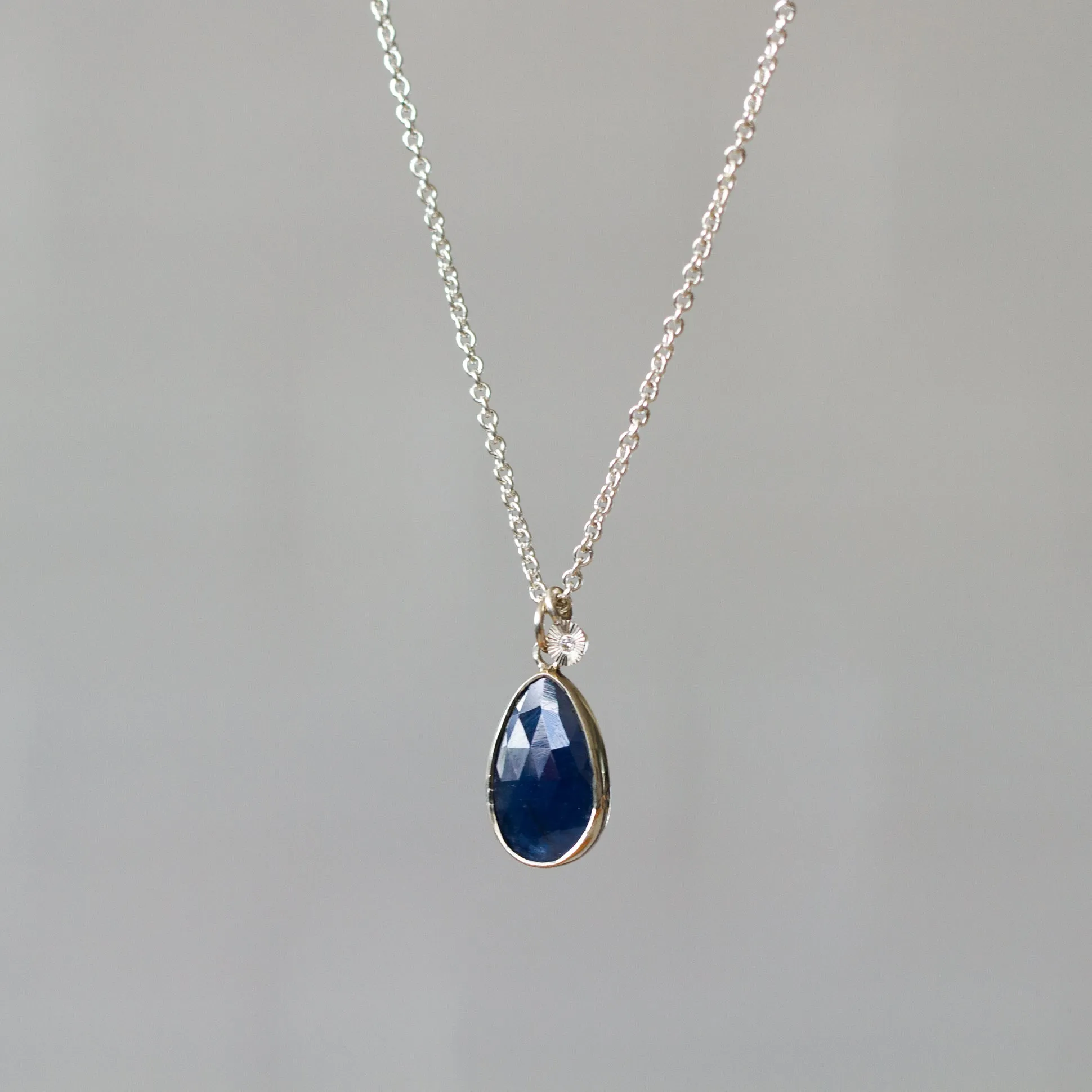 Blue Sapphire Sterling Silver Theia Necklace