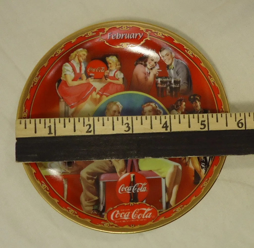 Bradford Exchange 6523A * Coca-Cola Collector Plate 5 3/4in Febuary 1999 Porcelain  -- Used
