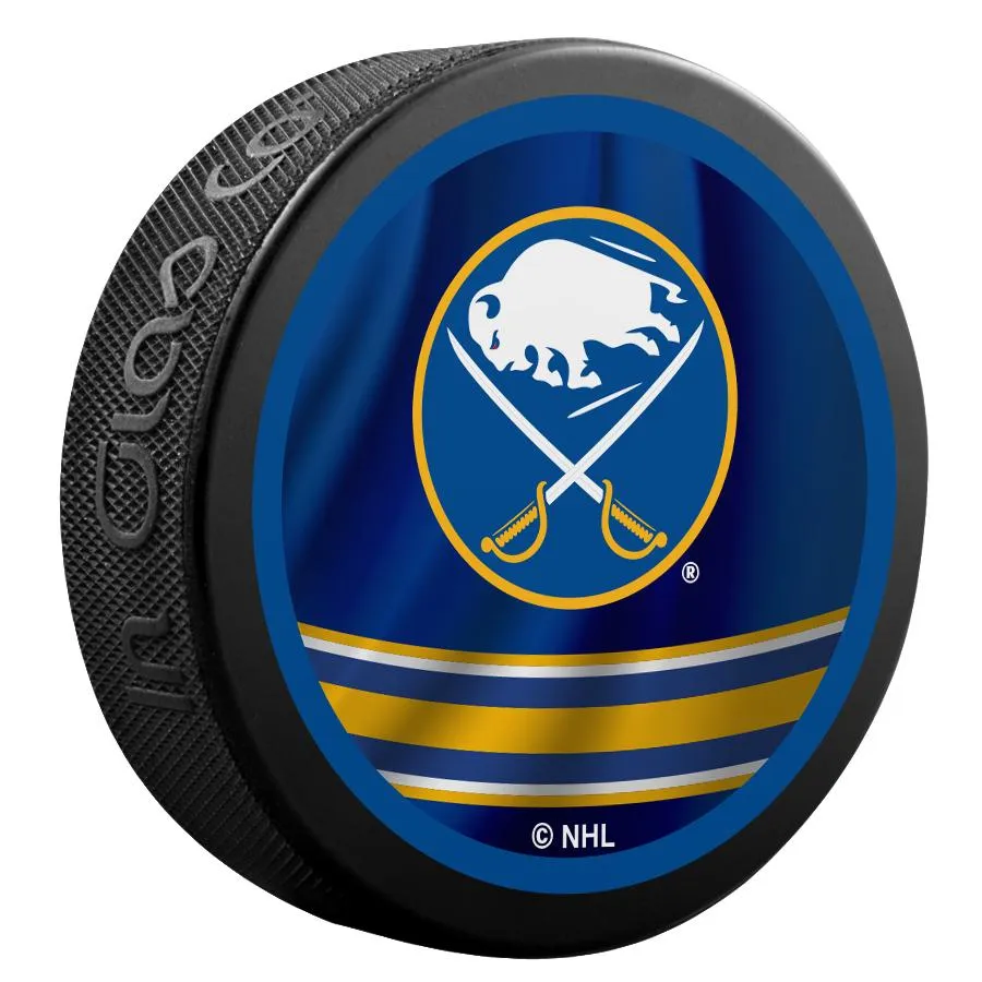 Buffalo Sabres Retro Reverse Double-Sided Logo NHL Inglasco Souvenir Puck