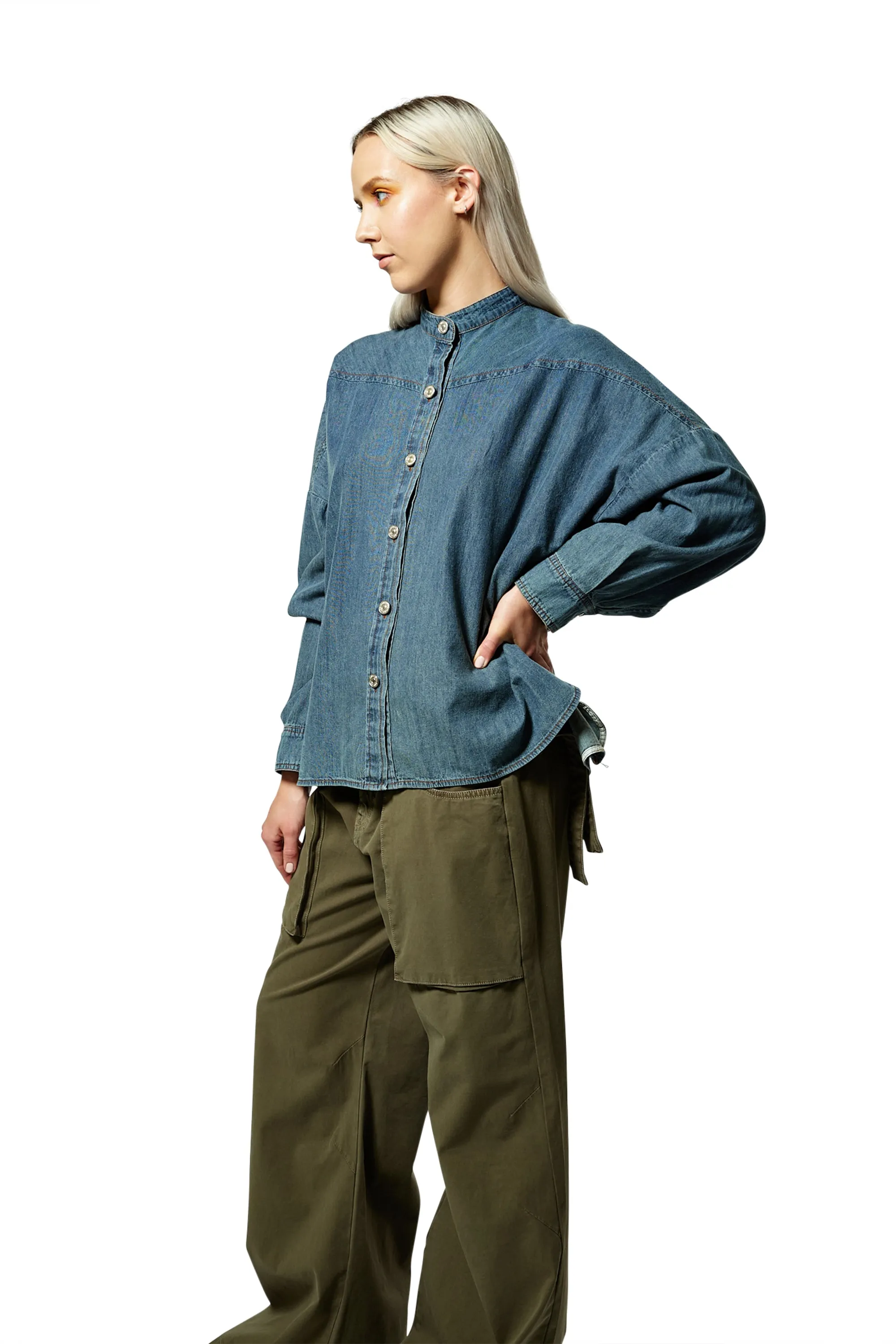CARSON DENIM TOP
