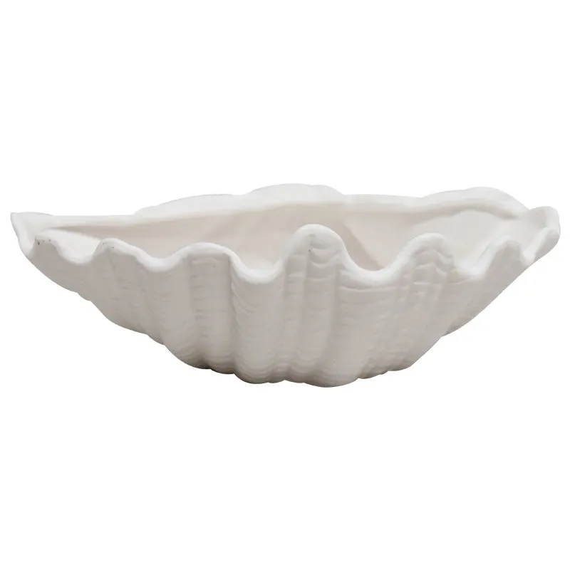 Ceramic White Shell Dish 28cm