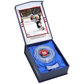 Connor Bedard Chicago Blackhawks Fanatics Authentic NHL Debut Crystal Puck - Filled with Game-Used Ice from Debut Game