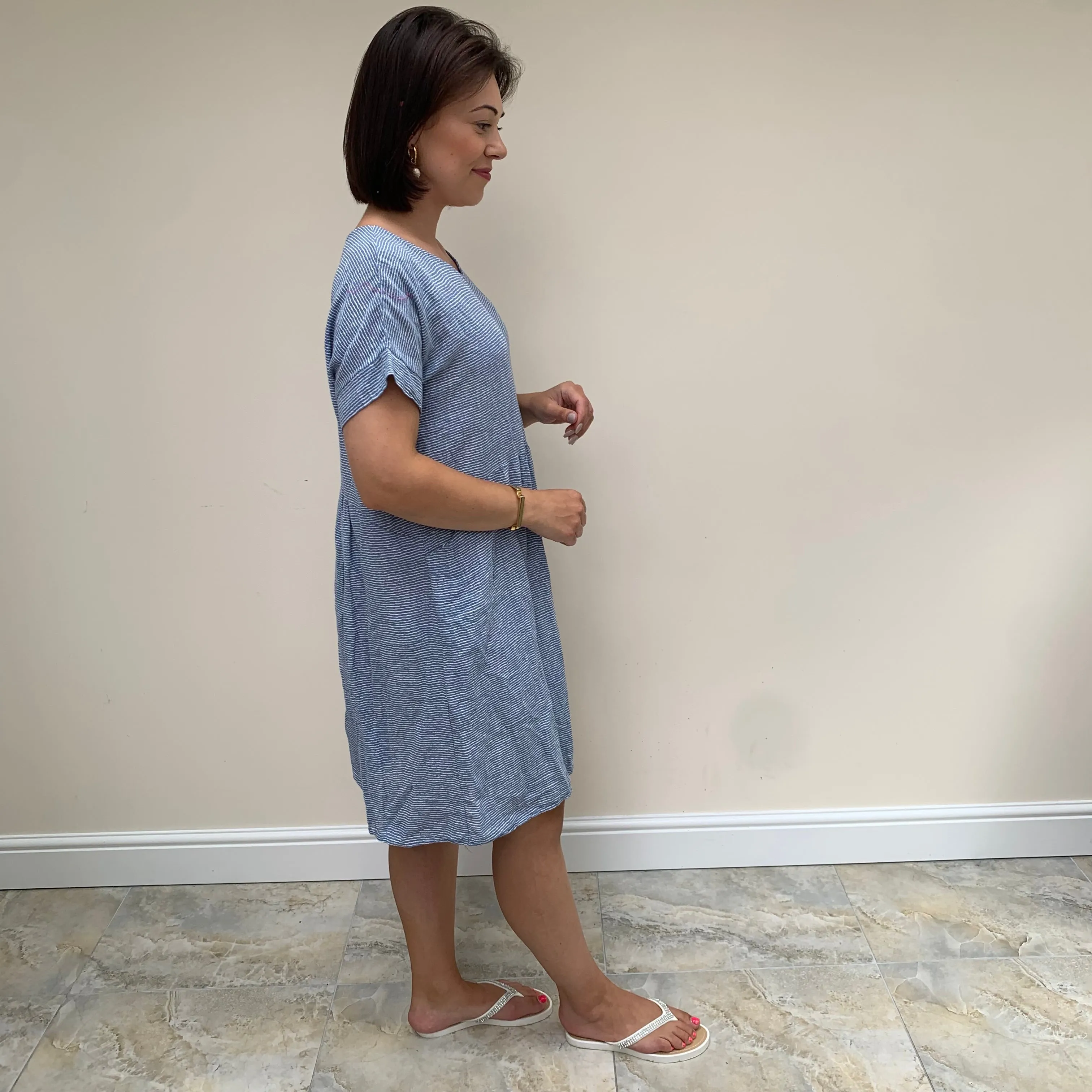 Cotton Pinstripe Dress