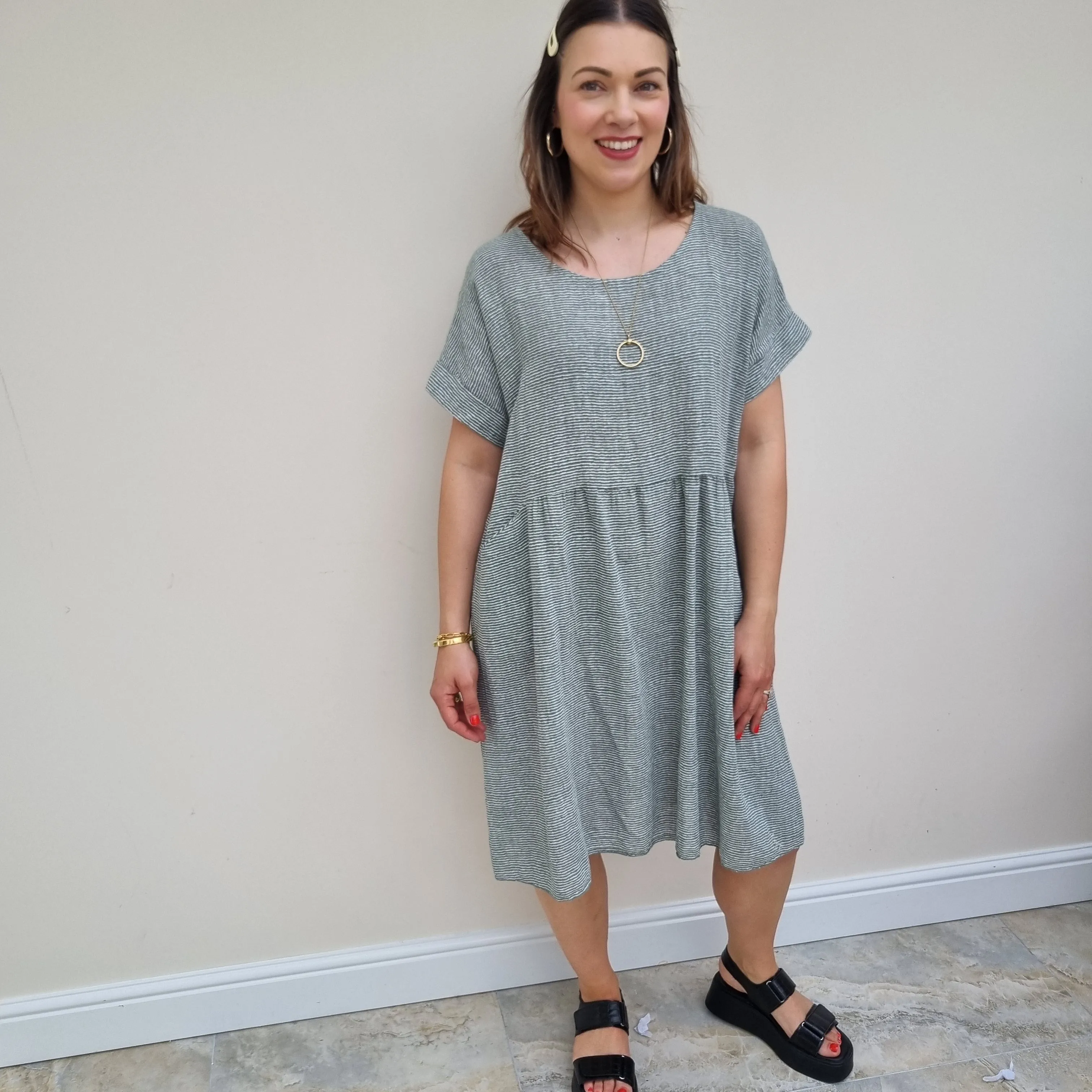 Cotton Pinstripe Dress