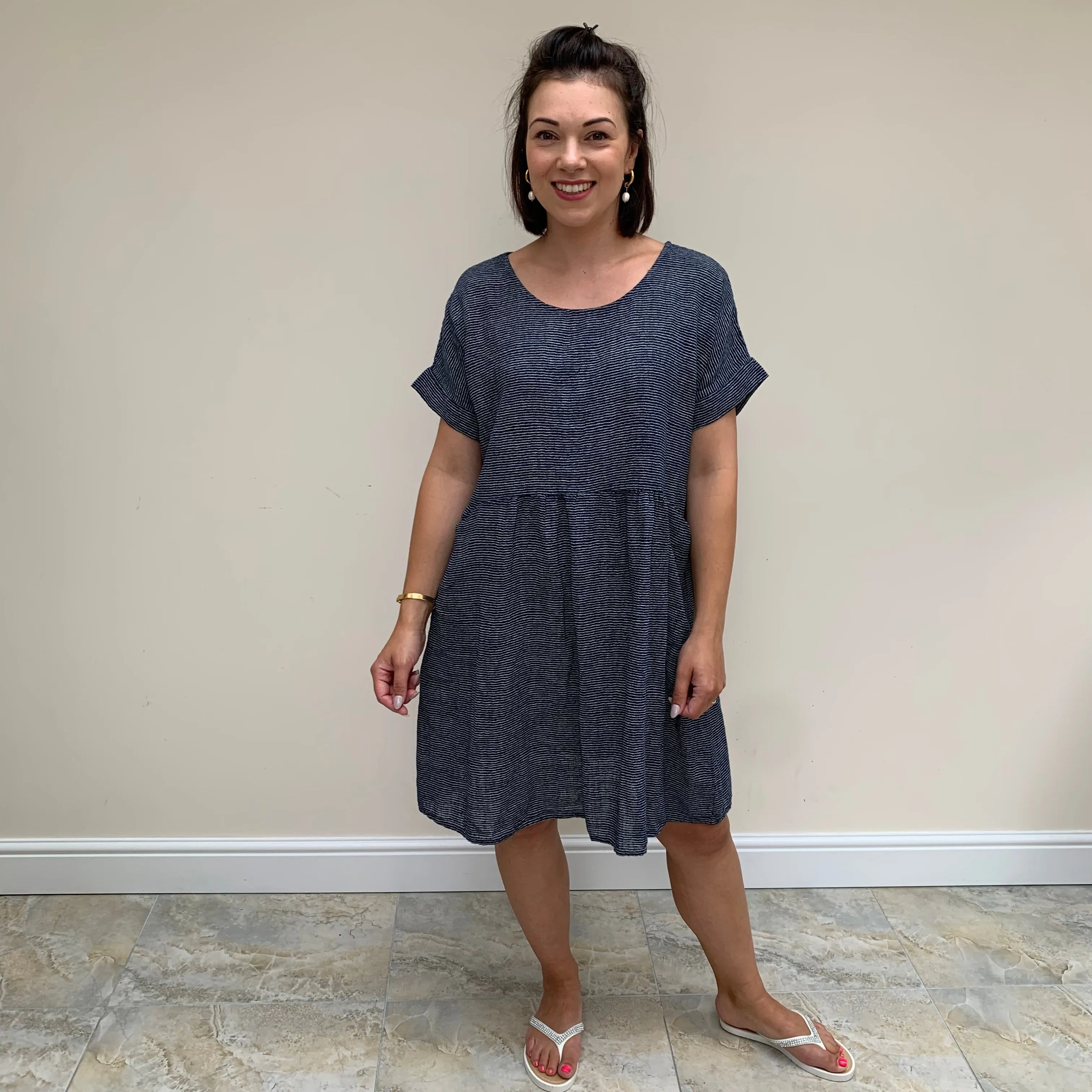 Cotton Pinstripe Dress