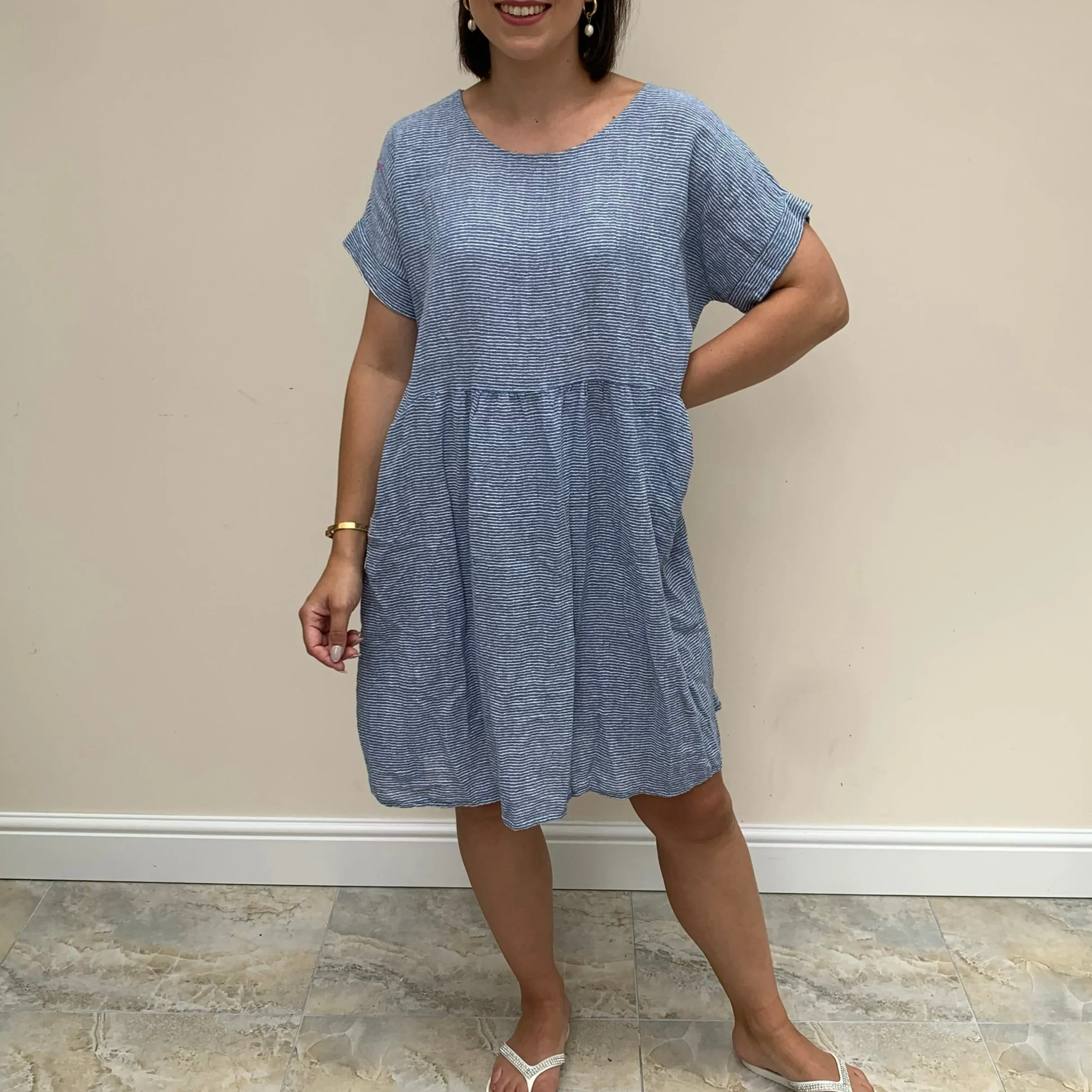 Cotton Pinstripe Dress