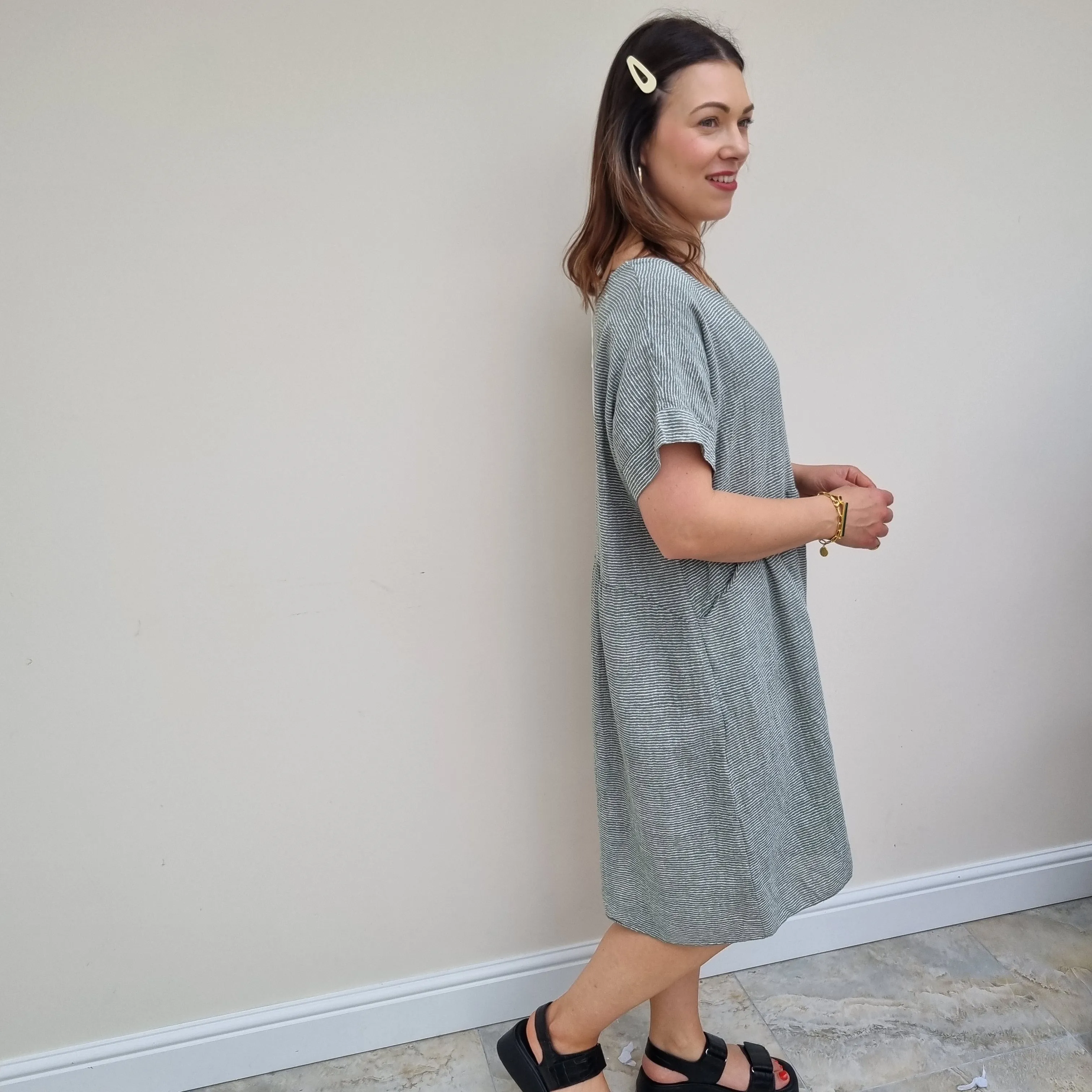 Cotton Pinstripe Dress