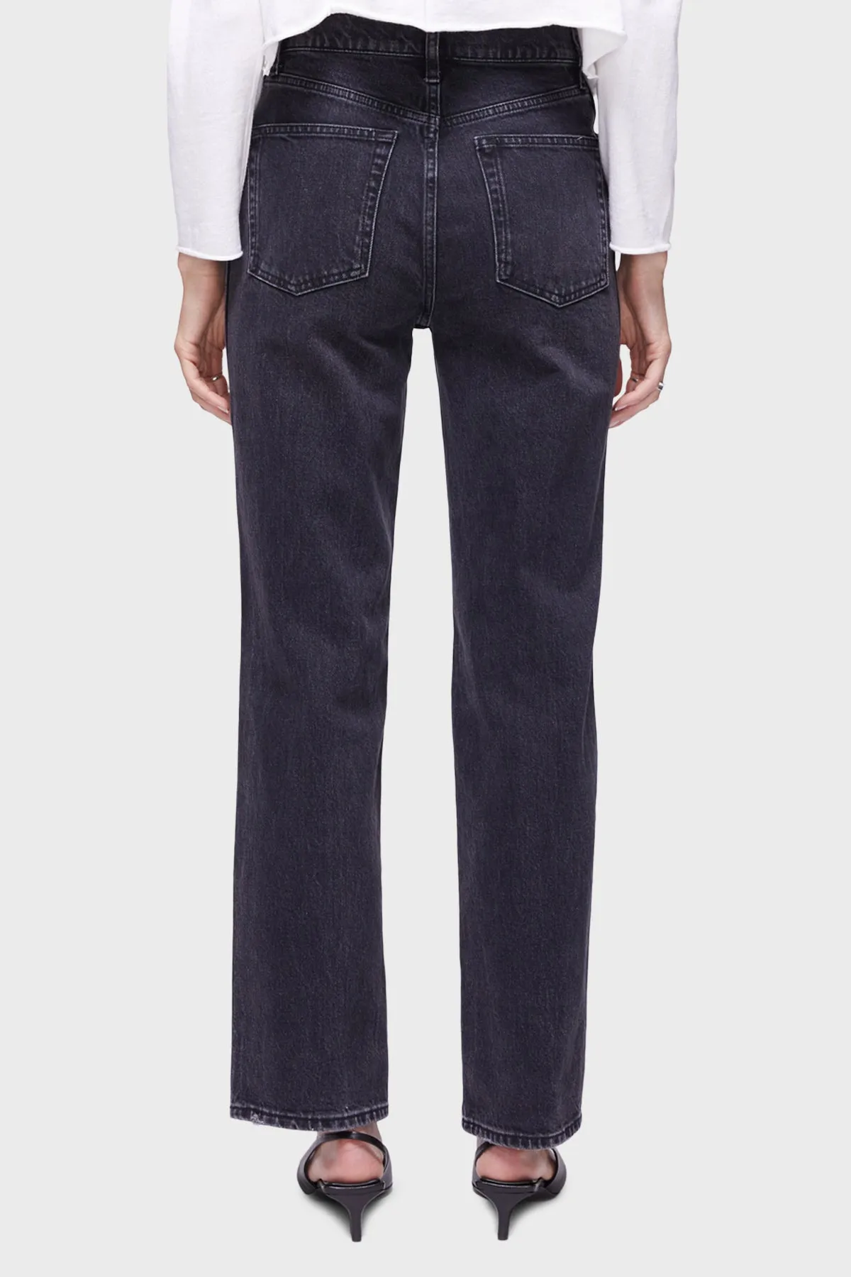 DSTLD Women's RLXD Straight Jean in Vintage Black
