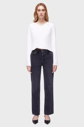 DSTLD Women's RLXD Straight Jean in Vintage Black