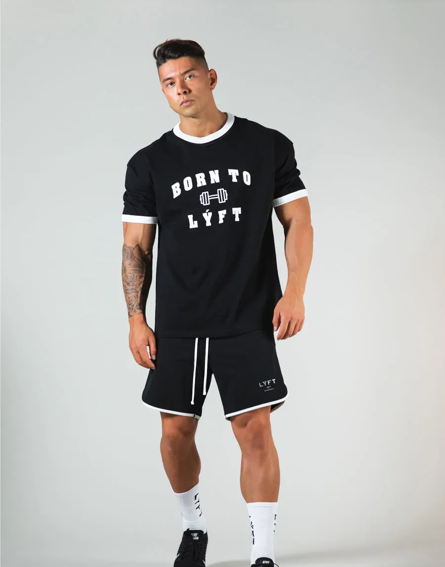 Dumbbel Logo Big T-Shirt - Black