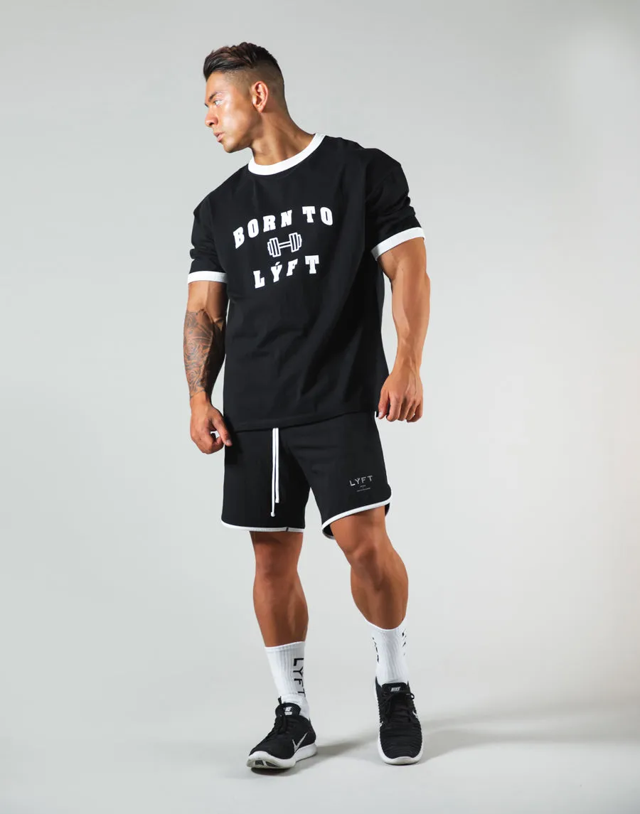 Dumbbel Logo Big T-Shirt - Black