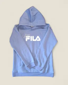 FILA BLUE/PURPLE GLITTER SWEATER LADIES XL PRE-LOVED (MARKS)