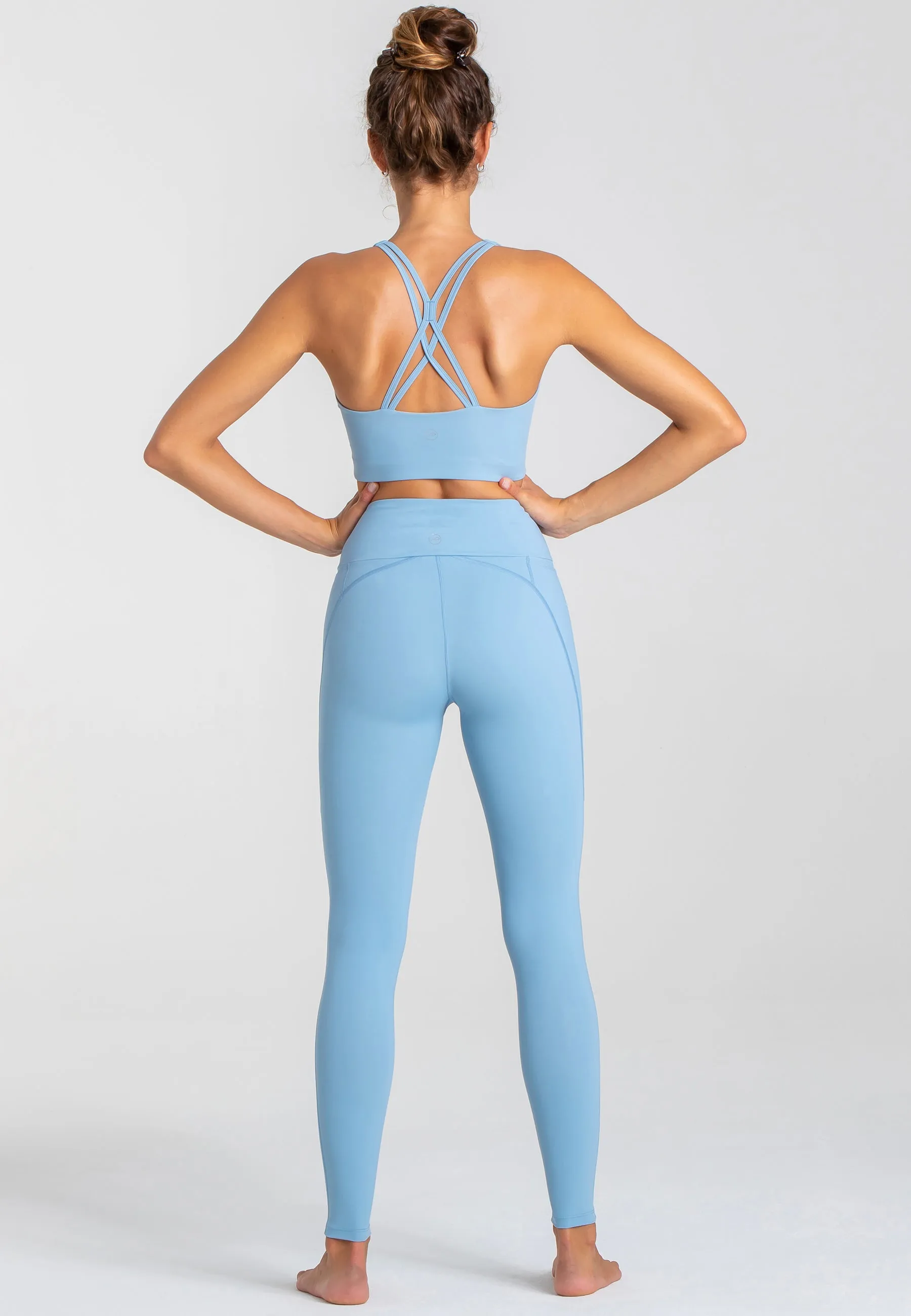 Force BH & Stretch Leggings Set - Dusty Baby Blue
