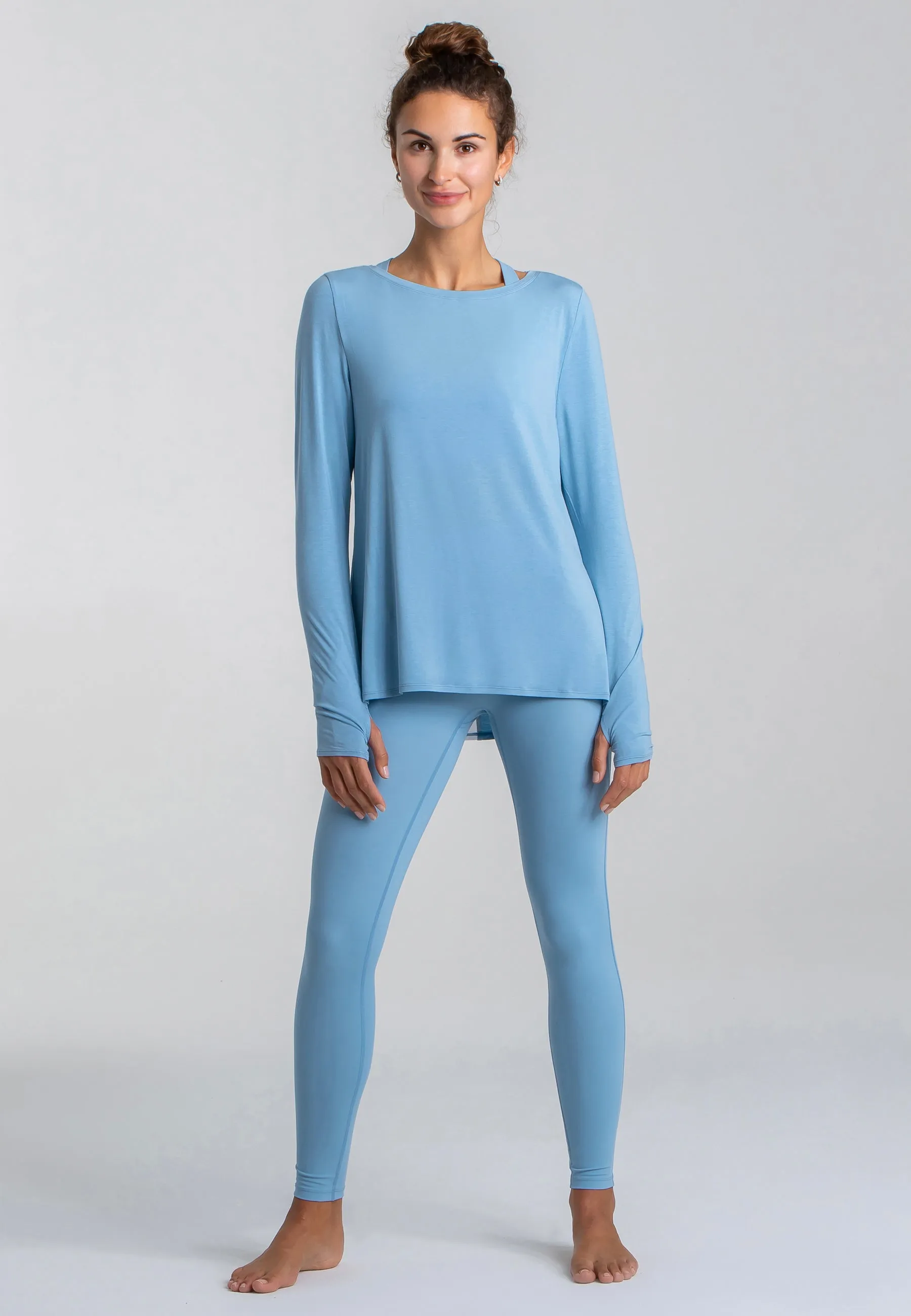 Force BH & Stretch Leggings Set - Dusty Baby Blue