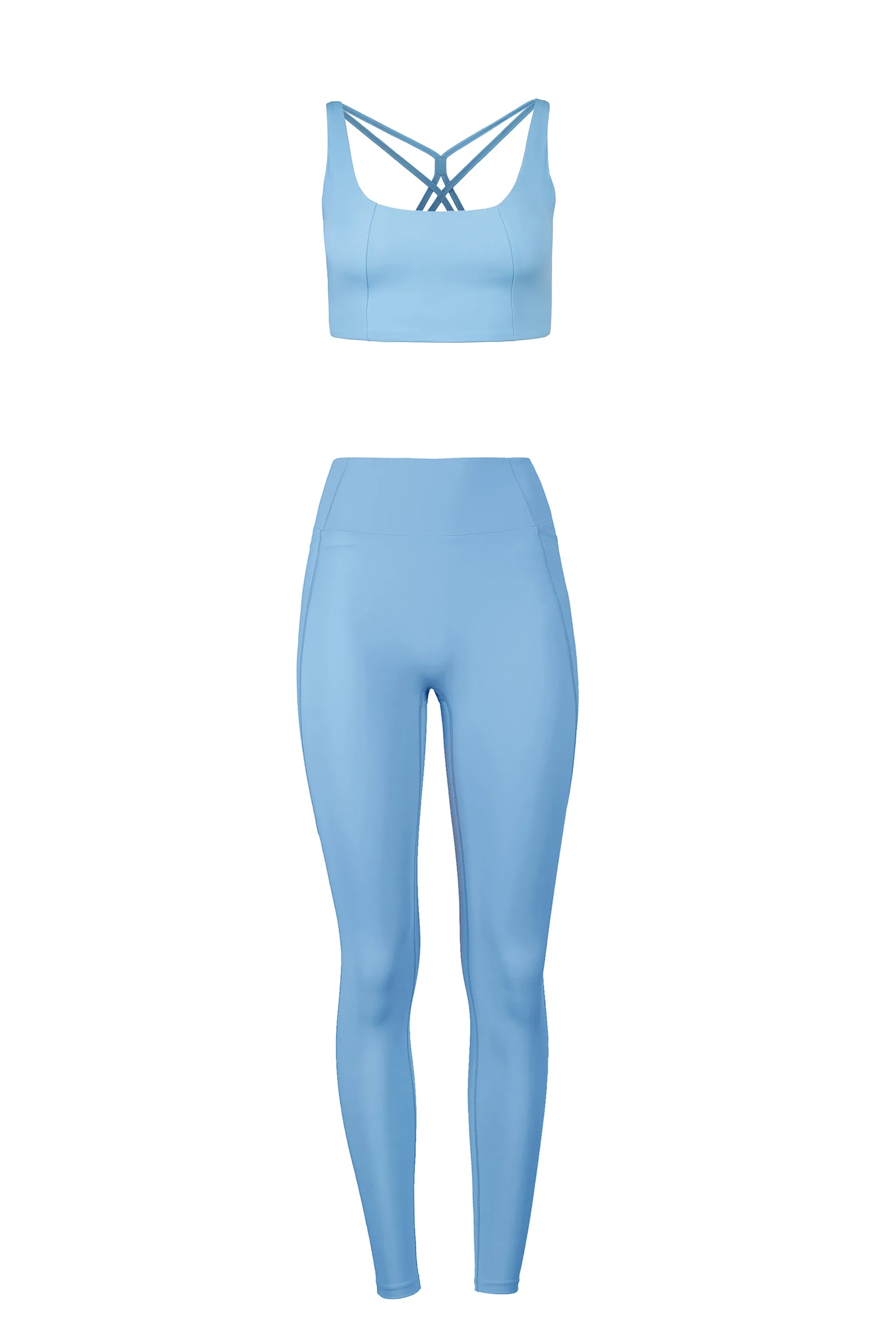 Force BH & Stretch Leggings Set - Dusty Baby Blue