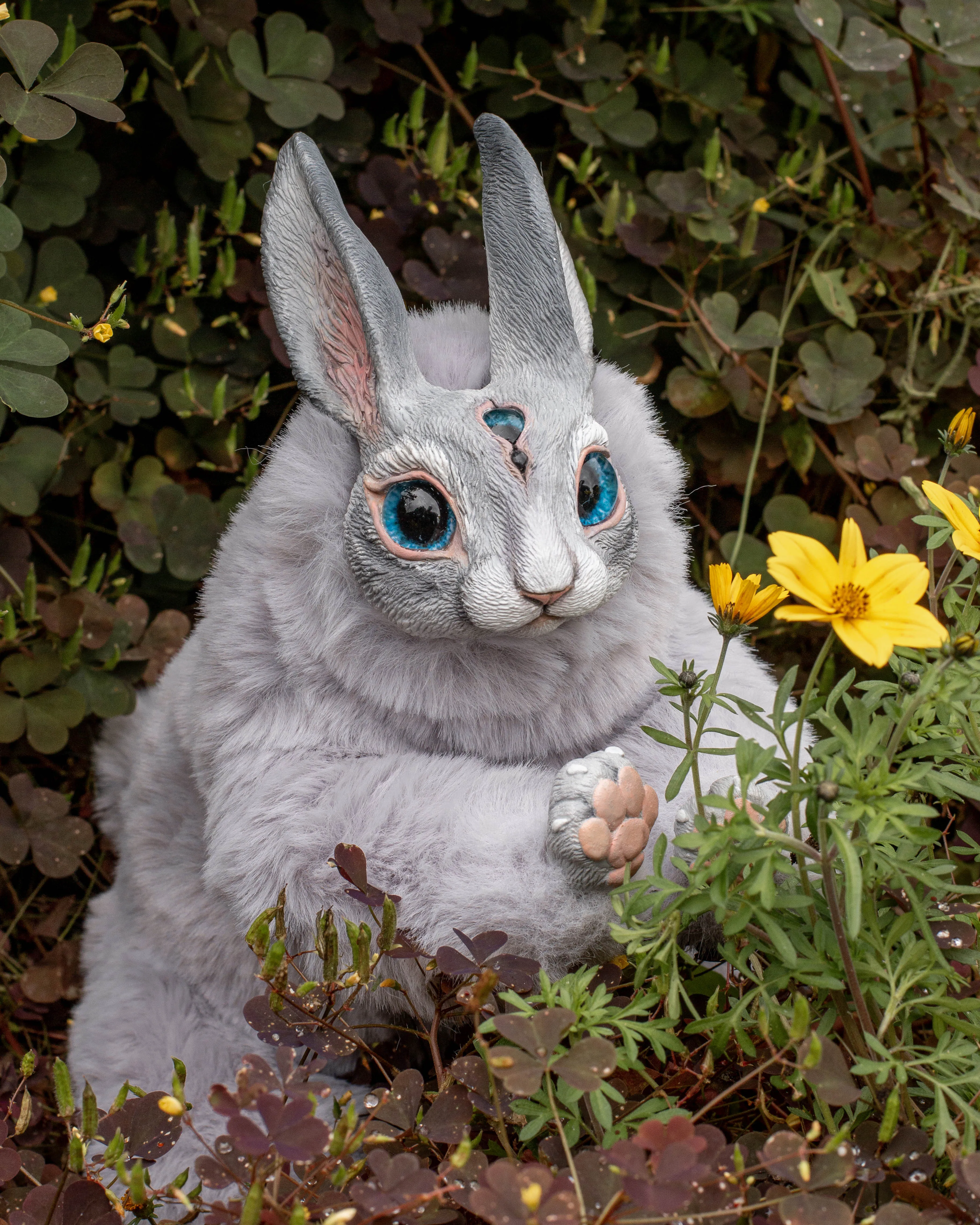 Grey hare mama